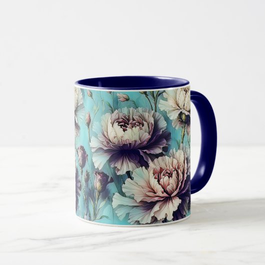 Mug Abstract carnations pattern design 1 (Devant droit)