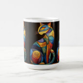 Mug Abstract Cat Coffee Mug–Colorful Geometric (Centre)