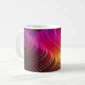 Mug Abstract colorful digital landscape with flowing p (Devant gauche)