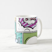 Mug Abstract creative concept comic pop art style blan (Devant droit)