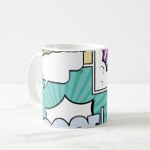 Mug Abstract creative concept comic pop art style blan (Devant gauche)