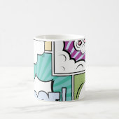Mug Abstract creative concept comic pop art style blan (Centre)