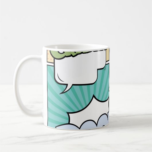 Mug Abstract creative concept comic pop art style blan (Gauche)
