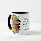 Mug Abstract Floral 100 Centennial Black History Month (Devant gauche)