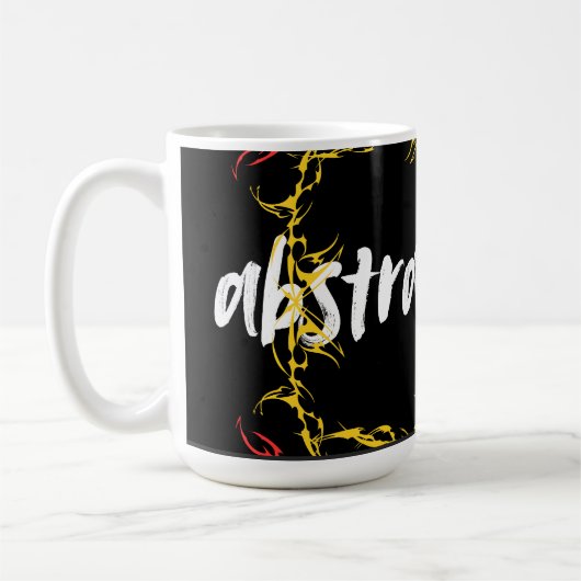 Mug Abstract Floral Art Design | Modern Flower (Gauche)