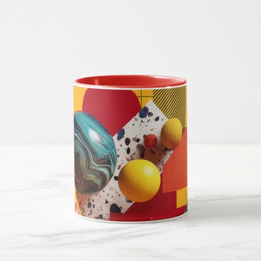 Mug Abstract geometric colorful composition  (Centre)