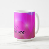 Mug Abstract Geometric Crystal Mosaic in Pink (Devant droit)