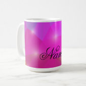 Mug Abstract Geometric Crystal Mosaic in Pink (Devant gauche)