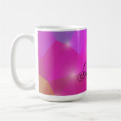Mug Abstract Geometric Crystal Mosaic in Pink (Gauche)