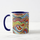 Mug Abstract geometric pattern 39 with wavy lines (Gauche)