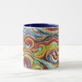 Mug Abstract geometric pattern 39 with wavy lines (Centre)
