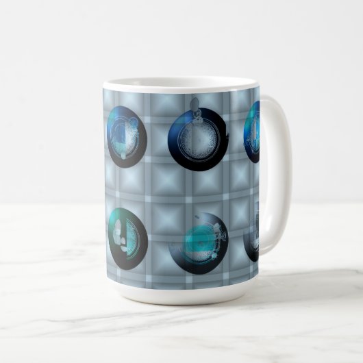 Mug Abstract Geometric Pattern Wall clock  (Devant droit)