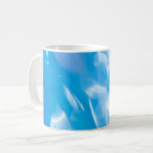 Mug Abstract glitter lights on blue background. Round (Devant gauche)
