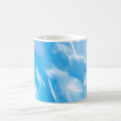 Mug Abstract glitter lights on blue background. Round (Centre)