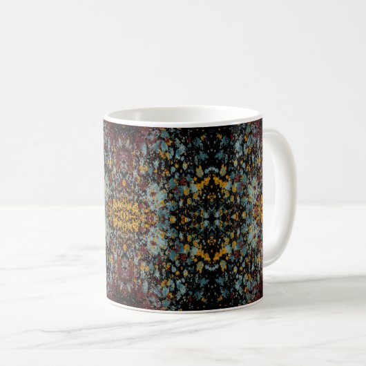 Mug Abstract Graffiti Splatter Painting Art On Black  (Devant droit)