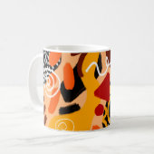 Mug Abstract Hand Drawing Geometric Shapes Brush Strok (Devant gauche)