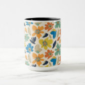 Mug Abstract Hand-Drawn Boho Floral Pattern (Centre)