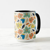 Mug Abstract Hand-Drawn Boho Floral Pattern (Devant droit)