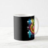 Mug Abstract Heart _ Painterly Valentine Abstract Art  (Devant droit)