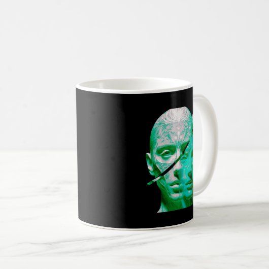 Mug Abstract Human Identity – Dual Perception Textured (Devant droit)