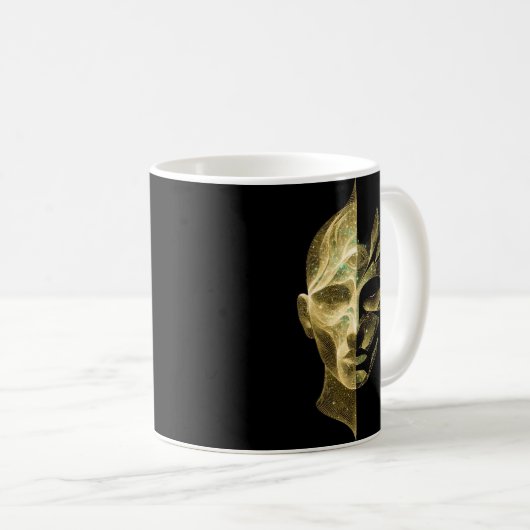 Mug Abstract Identity Split Face –Cosmic Art Design (Devant droit)
