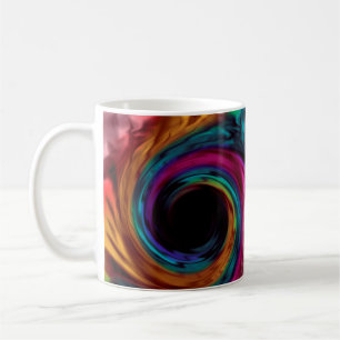 Mug Abstract liquid swirl bright dark colors print