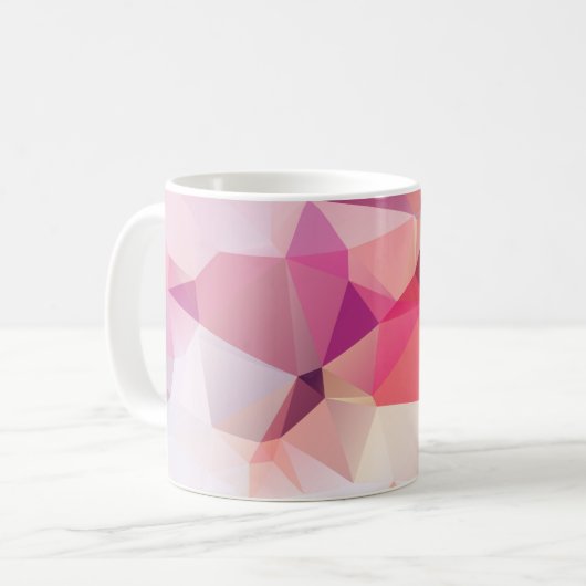 Mug Abstract low poly background, geometry triangle, m (Devant gauche)