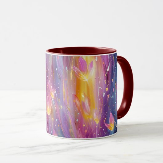 Mug Abstract luminous floral explosion (Devant droit)