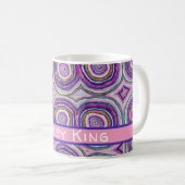 Mug Abstract Modern Personalized  Pink Purple Circles (Devant droit)