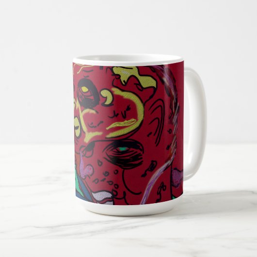 Mug Abstract Moon Galaxy Art  (Devant droit)