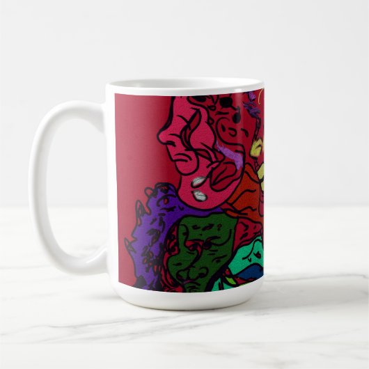 Mug Abstract Moon Galaxy Art (Gauche)
