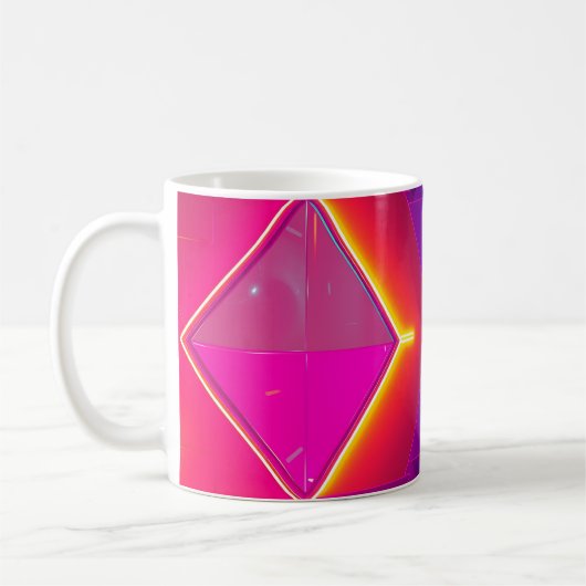Mug Abstract Neon Geometric Mug-Modern Bold Neon Shape (Gauche)
