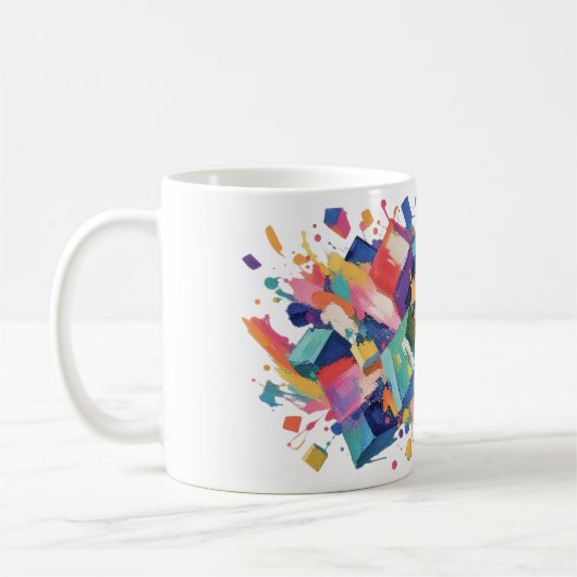Mug Abstract Paint Collision (Gauche)