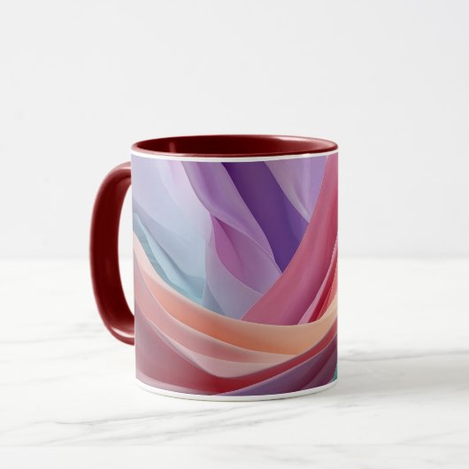 Mug Abstract Pastel Fabric Waves  (Devant gauche)