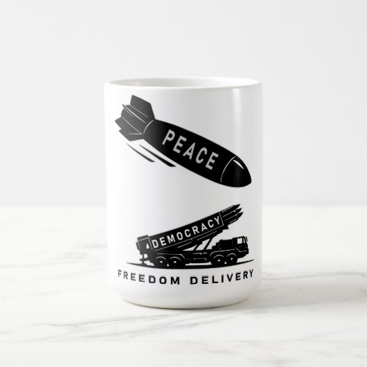 Mug Abstract Peace Freedom Delivery Minimalist Art  (Centre)