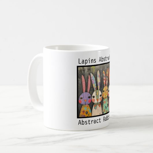 Mug Abstract rabbits design (Devant gauche)