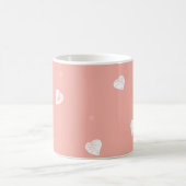 Mug Abstract seamless pattern with hand drawing hearts (Centre)