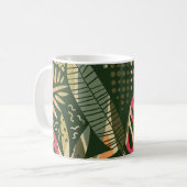 Mug Abstract seamless pattern with tropical leaves. Ha (Devant gauche)