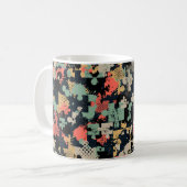 Mug Abstract seamless puzzle pattern with puzzle, squa (Devant gauche)