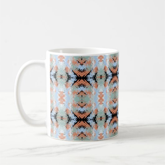 Mug Abstract Split Ends Pattern And Soft Pastels (Gauche)