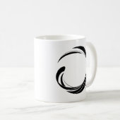 Mug Abstract Swirl Circle Design – curved ring artwork (Devant droit)