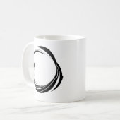 Mug Abstract Swirl Circle Design – curved ring artwork (Devant gauche)