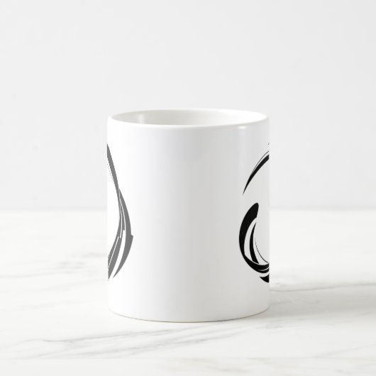 Mug Abstract Swirl Circle Design – curved ring artwork (Centre)