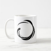 Mug Abstract Swirl Circle Design – curved ring artwork (Gauche)
