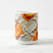 Mug Abstract Swirling Teal and Orange Glossy Fluid Spl (Centre)