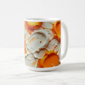 Mug Abstract Swirling Teal and Orange Glossy Fluid Spl (Devant droit)