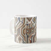 Mug Abstract Tribal Geometric Embroidery Pattern (Devant gauche)