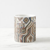 Mug Abstract Tribal Geometric Embroidery Pattern (Centre)