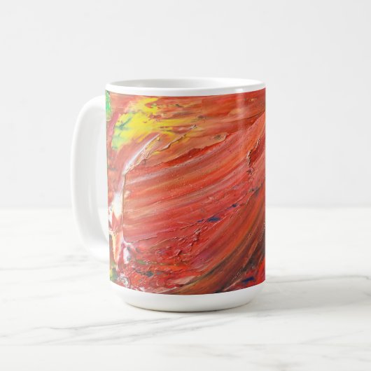 Mug Abstract Vertical Gesture in Red (Devant gauche)