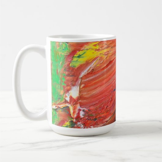 Mug Abstract Vertical Gesture in Red (Gauche)